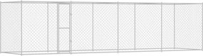 vidaXL Κλουβί σκύλου Ασημί 800 x 200 x 200 εκ. Επικαλυμμένος Χάλυβας