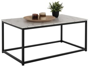 Τραπέζι Σαλονιού Saffron HM8975.12 95x55x43cm Όψη Μαρμάρου White Melamine, Metal