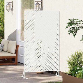 vidaXL Οθόνη Ιδιωτικότητας 100 x 50 x 180 εκ. Ατσάλι Λευκό