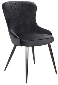 CHAIR LOTUS VELVET BLACK FRAME / BLACK BLUVEL 19 DIOMMI LOTUSVCC DIOMMI-80-2568