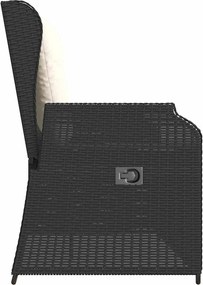 vidaXL Παγκάκι κήπου Μαύρο συνθετικό ρατάν