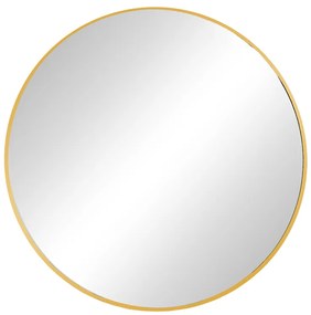 Καθρέπτης Emmett Inart χρυσό αλουμίνιο Φ80x2.5εκ
