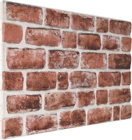 vidaXL Πάνελ τοίχου 10 pcs Σκούρο Καφέ και Λευκό 100 x 50 cm Αφρός EPS