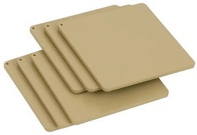 Σουβέρ Σετ 6τμχ Ανοξείδωτα Matt Beige Pam &amp; Co 10x10x0,3εκ. 10-10-103