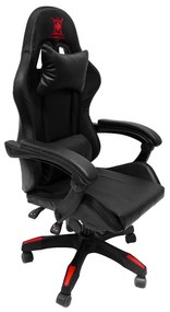 ΠΟΛΥΘΡΟΝΑ GAMING DARREN HM1203.01 ΜΑΥΡΟ-ΚΟΚΚΙΝΟ PVC &amp; NYLON 58.5x100x120Υεκ.