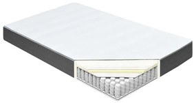 vidaXL Κρεβάτι Boxspring Σκούρο Γκρι 160 x 200 εκ. Υφασμάτινο
