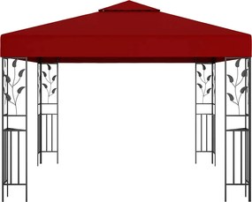 vidaXL Κιόσκι Μπορντό 3 x 3 μ.