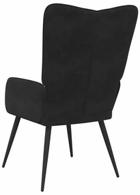 vidaXL Πολυθρόνα Relax Μαύρη Βελούδινη