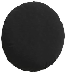 vidaXL Μαξιλάρια καθισμάτων 2 pcs Μαύρο Ø 40 x 13 εκ. Βελούδο