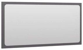 Καθρέφτης Μπάνιου Γυαλιστερό Γκρι 80 x 1,5 x 37 εκ. Μοριοσανίδα - Γκρι