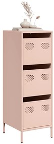vidaXL Ντουλάπι Ροζ 39x35x103,5 εκ. από Ατσάλι