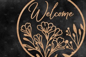 Σετ των 2 Intra απο ξύλο plywood 3mm-4mm πάχος - Floral κρεμάστρα πόρτας  Δίασταση 30x20 cm INTRAFABR-115883314