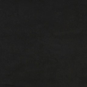 Καναπές Διθέσιος Μαύρος 120 εκ. Βελούδινος με Διακ. Μαξιλάρια - Μαύρο