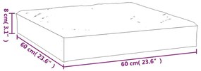 Μαξιλάρι Παλέτας Κρεμ 60 x 60 x 8 εκ. Ύφασμα Oxford - Κρεμ