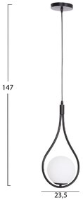 ΦΩΤΙΣΤΙΚΟ ΟΡΟΦΗΣ DROPLET HM7503.11 ΜΕΤΑΛΛΟ ΣΕ ΜΑΥΡΟ-ΛΕΥΚΟΣ ΓΛΟΜΠΟΣ 23,5x12x147Υεκ.