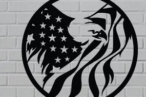 Intra απο ξύλο plywood 3mm-4mm πάχος – Patriotic Eagle American Flag Cut Laser Δίασταση  20x20 cm INTRAFABR-120520618