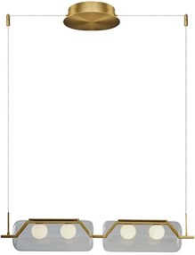 Φωτιστικό Οροφής - Ράγα 701CHD1705 75x12x120cm 4xG4 1,5W Gold Opviq