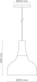 Κρεμαστό Φωτιστικό Reiko Pendant Cone Λευκό
