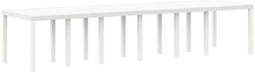 vidaXL Σέτ φαγητού για κήπο 13 pcs Λευκό Rattan Polt