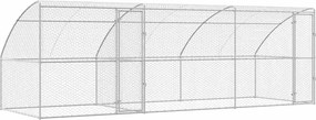 vidaXL Κλουβί Σκύλου 3 τμχ. Ασημί 6 x 2 x 2 m Γαλβανισμένος χάλυβας
