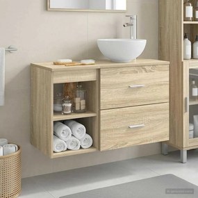 vidaXL Σετ Επίπλων Μπάνιου 2 pcs Sonoma Δρυς Επεξεργασμένο Ξύλο