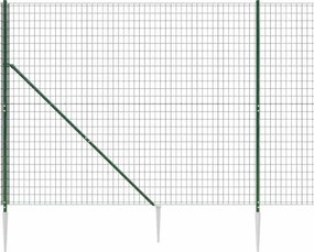 vidaXL Συρματόπλεγμα Περίφραξης Πράσινο 2,2 x 25 μ. με Καρφωτές Βάσεις