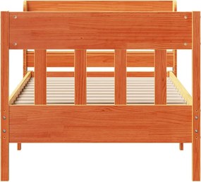 vidaXL Σκελετός Κρεβ. Χωρίς Στρώμα Καφέ Κεριού 75x190 εκ Μασίφ Πεύκο
