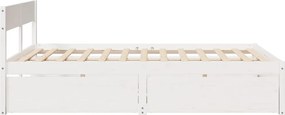 vidaXL Σκελετός Κρεβ. Χωρίς Στρώμα Λευκό 140x200 εκ Μασίφ Πεύκο
