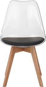 Καρέκλα Τραπεζαρίας (44x51x77) Spitishop Vision Clear/Black