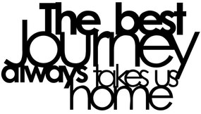 Διακοσμητικό Τοίχου The Best Lourney Always 891TNL1364 70x40cm Black Wallity Metal
