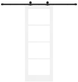 vidaXL Συρόμενη Πόρτα με Σετ Hardware "ORKDAL" Λευκή 78x211 εκ.