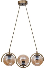 Φωτιστικό Οροφής 534LUN5966 55x15x80cm 3xE27 40W Gold-Honey Opviq