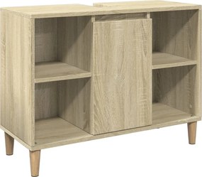 vidaXL Ντουλάπι Μπάνιου Sonoma Δρυς 80 x 33 x 60 εκ. από Επεξεργ. Ξύλο