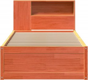 vidaXL Σκελετός Κρεβ. Χωρίς Στρώμα Καφέ Κεριού 75x190 εκ Μασίφ Πεύκο