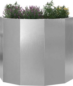 vidaXL Γλάστρα Ασημί 60 x 60 x 50 εκ Ανοξείδωτο ατσάλι