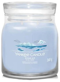 Αρωματικό Κερί Ocean Air Medium 1630018E 9,3x11,4cm Light Blue Yankee Candle Κερί,Γυαλί