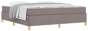 vidaXL Κρεβάτι με ελατήρια Άλλο Ταμπά και Λευκό 180 x 200 cm ύφασμα