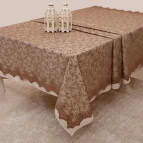 Τραβέρσα Σετ 2τμχ. 2330 Beige Anna Riska 45Χ140 45x140cm Βαμβάκι-Πολυέστερ