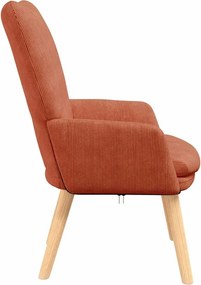 vidaXL Πολυθρόνα Κόκκινο Πορτοκαλί 63 x 67 x 94 εκ. ύφασμα