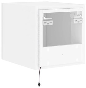 Έπιπλο Τοίχου Τηλεόρασης με LED Λευκό 30,5x35x30 εκ. - Λευκό