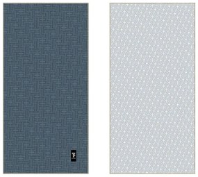 Πετσέτα Θαλάσσης Με Νεσεσέρ Motivo 06 Blue-Grey Feel &amp; Touch Beach 90x180cm Polyester-Polyamide