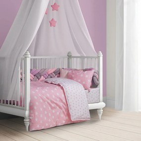 Σεντόνια Βρεφικά 8824 (Σετ 3τμχ) Pink Greenwich Polo Club Cradle 130x170cm 100% Cotton