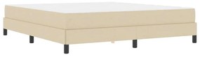 vidaXL Κρεβάτι με ελατήρια με στρώμα Κρεμ 180 x 200 cm ύφασμα