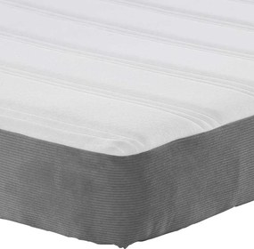 vidaXL Στρώμα Κρεβατιού με στρώμα Ανοιχτό γκρι 140 x 190 cm ύφασμα