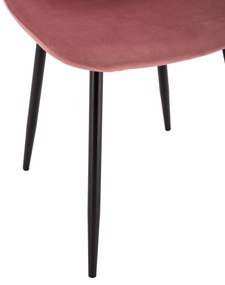 Καρέκλα LEONARDO Βελούδο Σάπιο Μήλο 45x53x85Υ εκ. 4αδα 45x53x85 εκ.