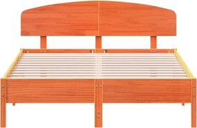 vidaXL Σκελετός Κρεβ. Χωρίς Στρώμα Καφέ Κεριού 120x200 εκ Μασίφ Πεύκο