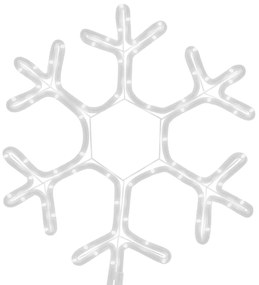 vidaXL Χριστουγ. Φιγούρες Χιονονιφάδες LED 2 τεμ. Θερμό Λευκό 38x37 εκ