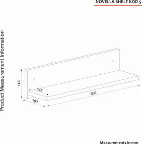 Wall Shelf Novella K5 - White White