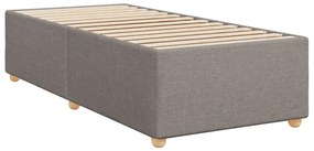 vidaXL Κρεβάτι Boxspring με Στρώμα Taupe 80x200 εκ. Υφασμάτινο