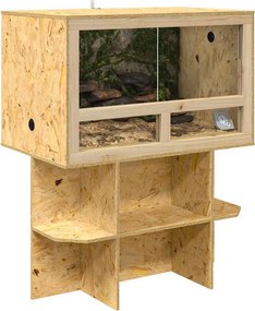 vidaXL Βάση Terrarium Καφέ 80 x 50 x 50 εκ OSB